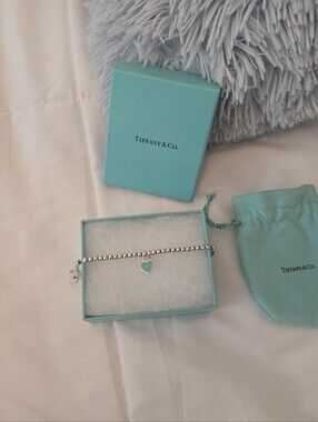 Tiffany & Co. Beaded Bracelet with blue heart